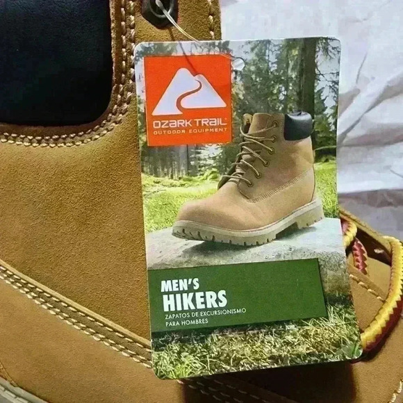 NWT Ozark Trail Mens Hiking Hunting Lace-up Boots Round Toe Wheat Color - Picture 8 of 10